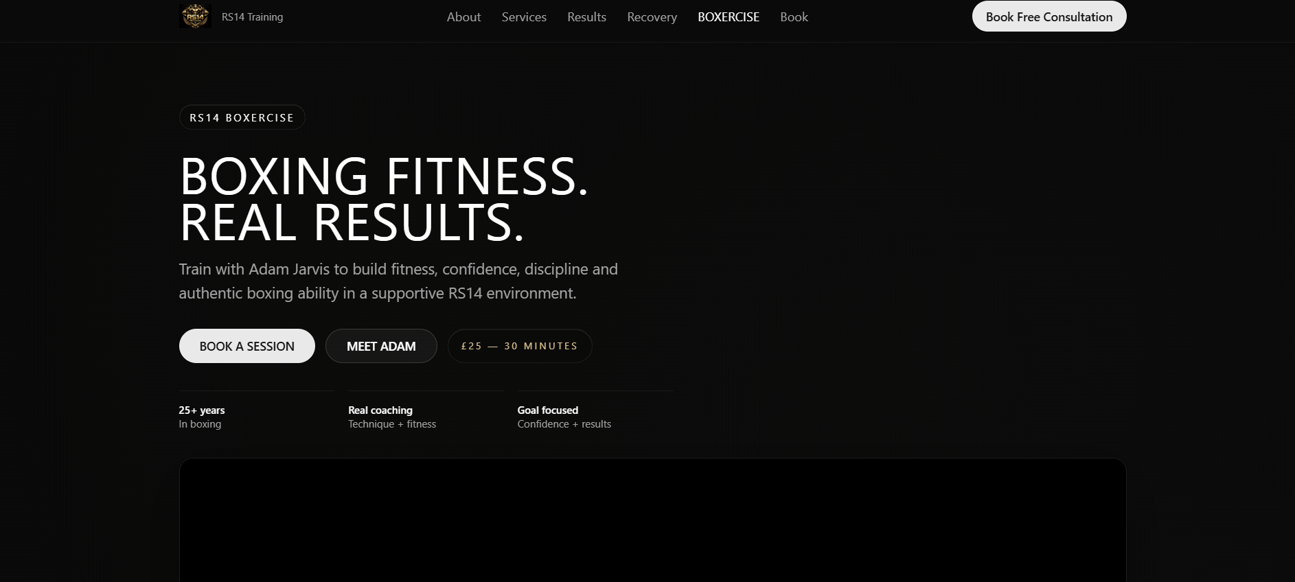 RS14 Training Boxercise service page